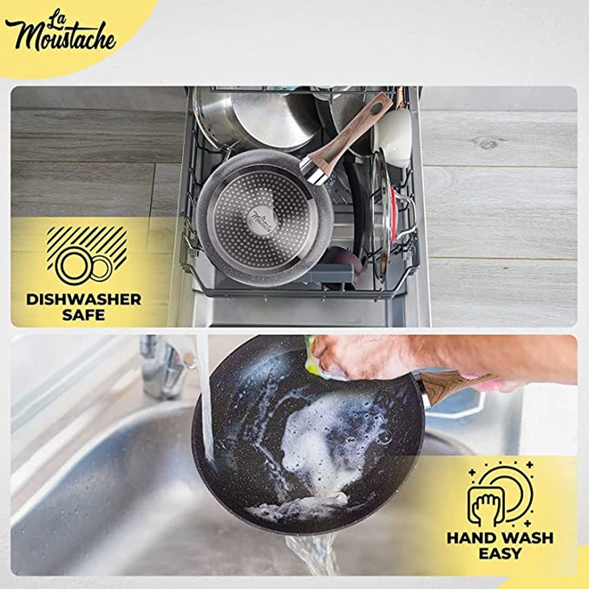 Ensemble De Casseroles/casseroles - Antiadhésif/ensemble De Poêles à Frire, Ensemble De Poêles à Frire, Sans PFAS, Va Au Lave-vaisselle 7 Ensemble De Casseroles/casseroles - Antiadhésif/ensemble De Poêles à Frire, Ensemble De Poêles à Frire, Sans PFAS, Va Au Lave-vaisselle – Image 7