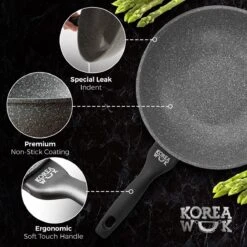 Poêle à Frire Premium Avec Revêtement Antiadhésif Korea Wok, Garantie Premium 5 Ans, Passe Au Lave-vaisselle | Convient à Toutes Les Sources De Chaleur : Induction, Gaz, électrique, Céramique Et Halogène | (wok 28cm) 7 Poêle à Frire Premium Avec Revêtement Antiadhésif Korea Wok, Garantie Premium 5 Ans, Passe Au Lave-vaisselle | Convient à Toutes Les Sources De Chaleur : Induction, Gaz, électrique, Céramique Et Halogène | (wok 28cm) -Cuisine Fournitures Magasin 1200x1200 594