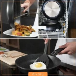 Poêle à Frire DIVORY Grande 28cm I Poignée Amovible, Induction, Enrobée, Aluminium - Poêle à Frire Grande + Protège-casserole - Poêle à Induction 5 Poêle à Frire DIVORY Grande 28cm I Poignée Amovible, Induction, Enrobée, Aluminium - Poêle à Frire Grande + Protège-casserole - Poêle à Induction -Cuisine Fournitures Magasin 1200x1200 603