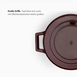 KIVY Faitout En Fonte émaillée Avec Couvercle Grill + Couvercle En Silicone [5,2 L - 26 Cm] - Pour Tous Feux Et Induction - Plat à Rôtir Cocotte En Fonte Avec Couvercle Allant Au Four - Cocotte En Fonte -Cuisine Fournitures Magasin 1200x1200 611