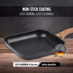 Poêle Grill Rosmarino Black Line 28cm & Poêle Wok 30cm - 100% Sans PFAS & PFOA - Fonte D'aluminium - Revêtement Minéral Antiadhésif - Poignée Ergonomique - Convient à Toutes Les Sources De Chaleur & Lave-vaisselle 10 Poêle Grill Rosmarino Black Line 28cm & Poêle Wok 30cm - 100% Sans PFAS & PFOA - Fonte D'aluminium - Revêtement Minéral Antiadhésif - Poignée Ergonomique - Convient à Toutes Les Sources De Chaleur & Lave-vaisselle -Cuisine Fournitures Magasin 1200x1200 622