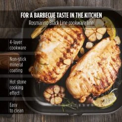 Poêle Grill Rosmarino Black Line 28cm & Poêle Wok 30cm - 100% Sans PFAS & PFOA - Fonte D'aluminium - Revêtement Minéral Antiadhésif - Poignée Ergonomique - Convient à Toutes Les Sources De Chaleur & Lave-vaisselle 11 Poêle Grill Rosmarino Black Line 28cm & Poêle Wok 30cm - 100% Sans PFAS & PFOA - Fonte D'aluminium - Revêtement Minéral Antiadhésif - Poignée Ergonomique - Convient à Toutes Les Sources De Chaleur & Lave-vaisselle -Cuisine Fournitures Magasin 1200x1200 623