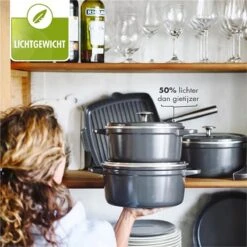 Ragoût 22cm - 3, 3L 2 Maniques 3,3 Litres - Casserole - Set De Casseroles - Va Au Lave-vaisselle - Qualité - Cuisinière à Gaz - Cuisine - Casseroles - Légères - Casseroles -Cuisine Fournitures Magasin 1200x1200 638