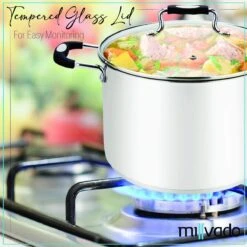 Millvado Urban Collection - Marmite En Acier Inoxydable - Marmite à Soupe De 12 Litres Avec Couvercle - Faitout Ø 28 Cm -Cuisine Fournitures Magasin 1200x1200 663