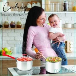 Millvado Urban Collection - Marmite En Acier Inoxydable - Casserole à Soupe 16 Litres Avec Couvercle - Casserole à Ragoût Ø 30 Cm -Cuisine Fournitures Magasin 1200x1200 667