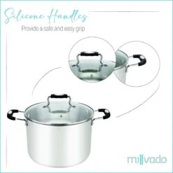 Millvado Urban Collection - Marmite En Acier Inoxydable - Marmite à Soupe De 19 Litres Avec Couvercle - Faitout Ø 32 Cm -Cuisine Fournitures Magasin 1200x1200 669