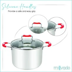 Millvado Urban Collection - Marmite En Acier Inoxydable - Marmite à Soupe De 3,8 Litres Avec Couvercle - Faitout Ø 20 Cm -Cuisine Fournitures Magasin 1200x1200 674