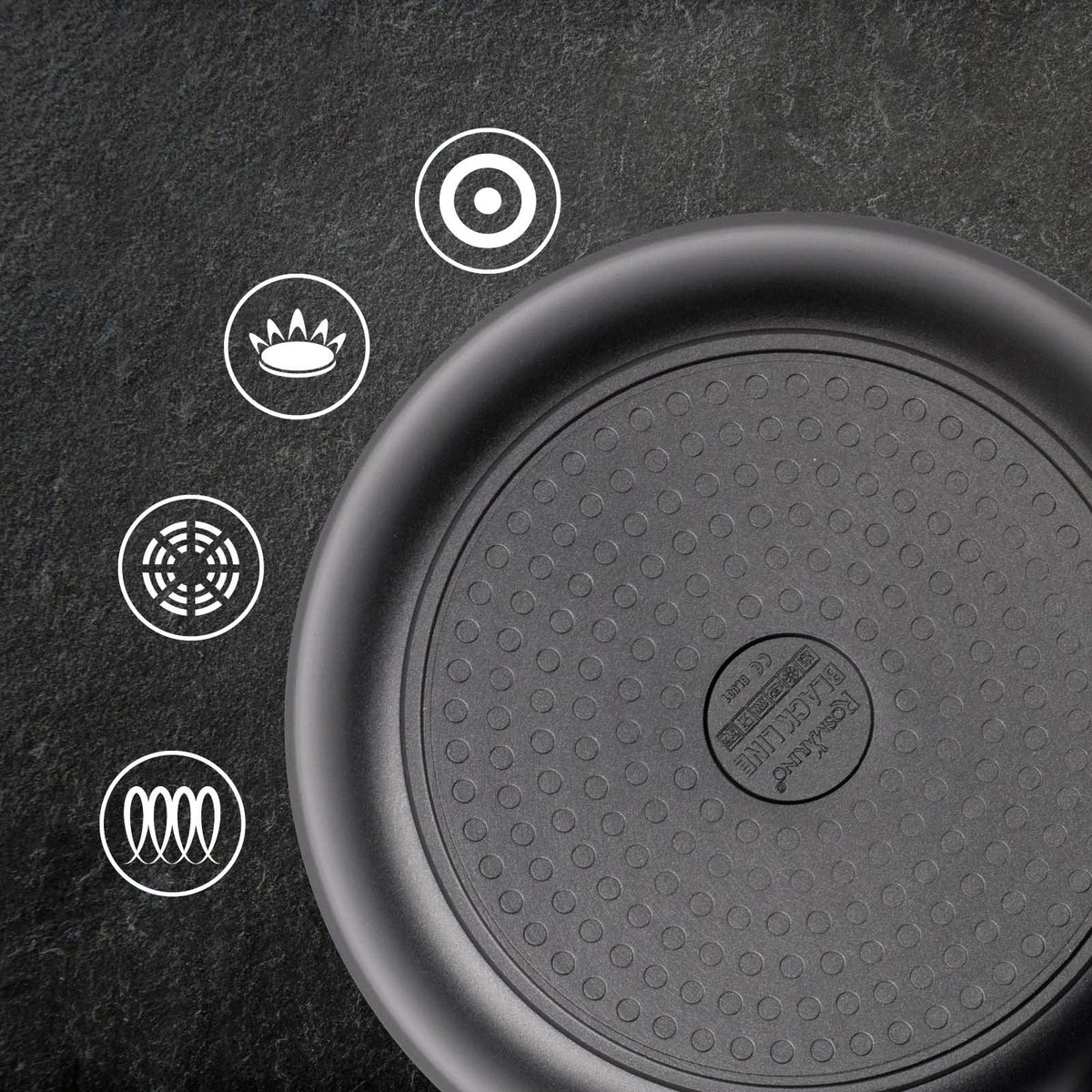 Rosmarino Black Line - Poêle Wok - Ø30cm - 100% Sans PFAS & PFOA - Fonte D'aluminium - Revêtement Minéral Antiadhésif - Poignée Ergonomique - Convient à Tous Feux & Lave-vaisselle 10 Rosmarino Black Line - Poêle Wok - Ø30cm - 100% Sans PFAS & PFOA - Fonte D'aluminium - Revêtement Minéral Antiadhésif - Poignée Ergonomique - Convient à Tous Feux & Lave-vaisselle – Image 10