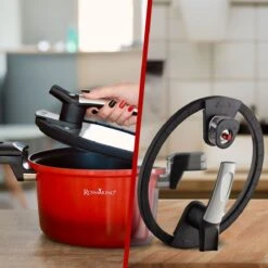 Rosmarino - Autocuiseur Avec Couvercle En Verre - Noir - Ø24cm - 5 Litres - 100% Sans PFAS & PFOA - Aluminium - Autocuiseur - Revêtement Minéral Antiadhésif - Poignées Ergonomiques - Convient à Toutes Les Sources De Chaleur -Cuisine Fournitures Magasin 1200x1200 701