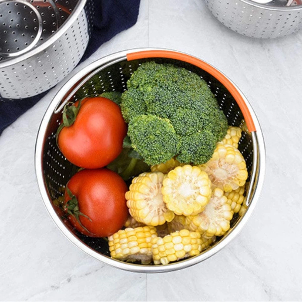 Panier Vapeur Inox, Accessoires Autocuiseur, Insert Inox Avec Poignée Silicone, Raccord Autocuiseur, Autocuiseur Pour Casseroles, Marmites, Autocuiseur, Cuisson Vapeur Légumes, Fruits, Oeufs 2 Panier Vapeur Inox, Accessoires Autocuiseur, Insert Inox Avec Poignée Silicone, Raccord Autocuiseur, Autocuiseur Pour Casseroles, Marmites, Autocuiseur, Cuisson Vapeur Légumes, Fruits, Oeufs – Image 2