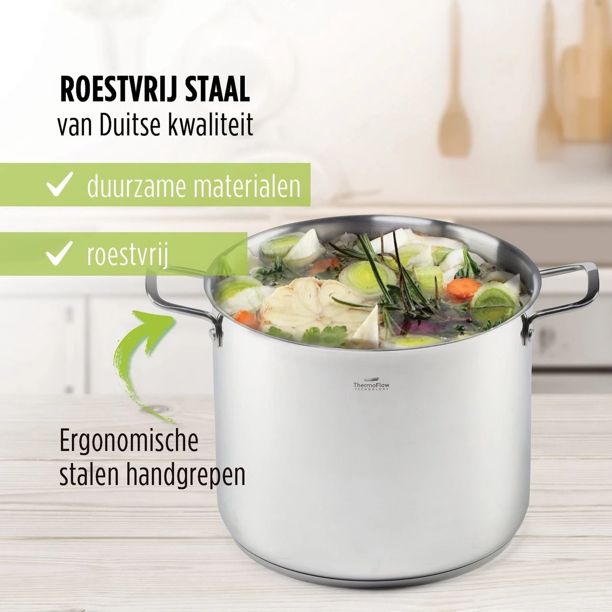 Rosmarino Pour & Cook - Casserole Avec Couvercle En Verre - Ø28cm - 100% Sans PFAS & PFOA - Acier Inoxydable 18/10 - Technologie ThermoFlow - Poignées Cool Touch - Convient à Toutes Les Sources De Chaleur & Lave-vaisselle 4 Rosmarino Pour & Cook - Casserole Avec Couvercle En Verre - Ø28cm - 100% Sans PFAS & PFOA - Acier Inoxydable 18/10 - Technologie ThermoFlow - Poignées Cool Touch - Convient à Toutes Les Sources De Chaleur & Lave-vaisselle – Image 4