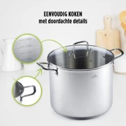 Rosmarino Pour & Cook - Casserole Avec Couvercle En Verre - Ø28cm - 100% Sans PFAS & PFOA - Acier Inoxydable 18/10 - Technologie ThermoFlow - Poignées Cool Touch - Convient à Toutes Les Sources De Chaleur & Lave-vaisselle 19 Rosmarino Pour & Cook - Casserole Avec Couvercle En Verre - Ø28cm - 100% Sans PFAS & PFOA - Acier Inoxydable 18/10 - Technologie ThermoFlow - Poignées Cool Touch - Convient à Toutes Les Sources De Chaleur & Lave-vaisselle -Cuisine Fournitures Magasin 1200x1200 727