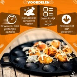 Poêle W&Z Poffertjes – Convient à Tous Les Poêles – 19 Poffertjes – Poffertjes Maker – Poffertjes Pan Induction – Poffertjes Pan Electric – Poêle En Fonte -Cuisine Fournitures Magasin 1200x1200 748