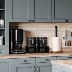 Boîte à Café Hermétique Avec Support, Noir 1850 Ml X 2 Récipients à Café En Acier Inoxydable, Stockage De Grains De Café Avec Cuillère Pour Grains De Café, Poudre De Café, Thé, Noix Et Cacao -Cuisine Fournitures Magasin 1200x1200 791