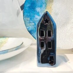 Maison En Céramique Zwart , Maison De Lumière Räder, Maison De Lumière, Petites Fenêtres, Ornements De Maison De Pain D'épice, Figures De Jardin De Maison De Jardin De Fées Pour