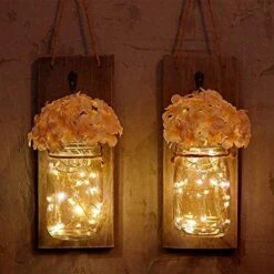 2 Pièces Appliques Murales Rustiques Mason Jar, Décoration En Bois Rustique Vintage, Crochets En Fer Forgé, Hortensia En Soie Et Guirlandes Lumineuses à LED, Design Pour La Décoration De La Maison 10 2 Pièces Appliques Murales Rustiques Mason Jar, Décoration En Bois Rustique Vintage, Crochets En Fer Forgé, Hortensia En Soie Et Guirlandes Lumineuses à LED, Design Pour La Décoration De La Maison -Cuisine Fournitures Magasin 1200x1200 816