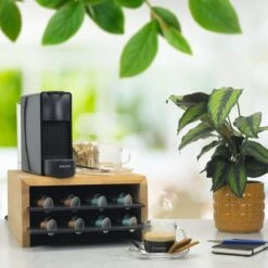Industrial Living Café Cup Holder - Porte Capsules Tasses Nespresso - Avec Tiroir - 48 Capsules - Bois -Cuisine Fournitures Magasin 1200x1200 898