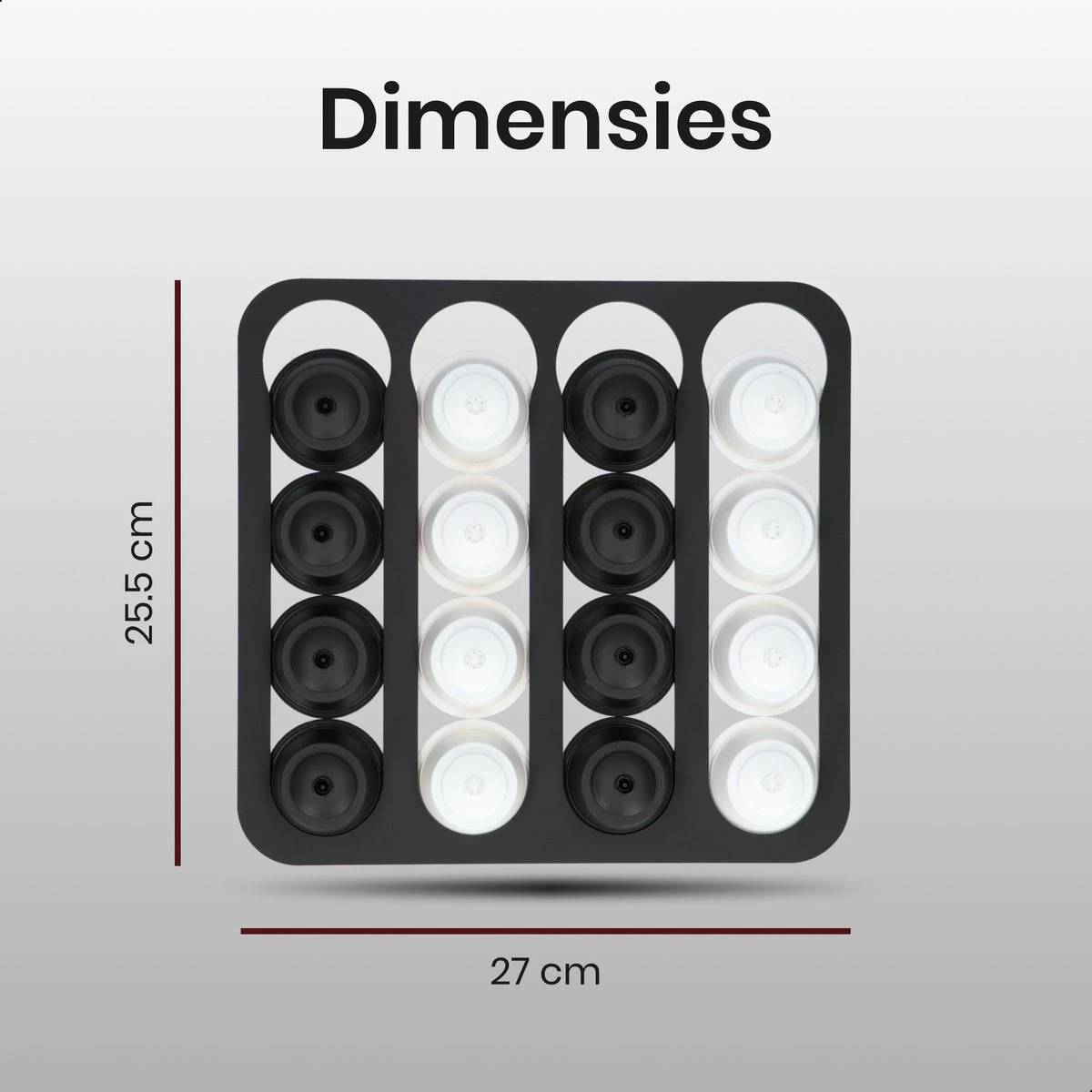 Porte-capsules Jooba Dolce Gusto - Porte- Tasses à Café - Porte-gobelet Dolce Gusto - Noir Mat - 16 Capsules - Porte-gobelet - Autocollant 6 Porte-capsules Jooba Dolce Gusto - Porte- Tasses à Café - Porte-gobelet Dolce Gusto - Noir Mat - 16 Capsules - Porte-gobelet - Autocollant – Image 6