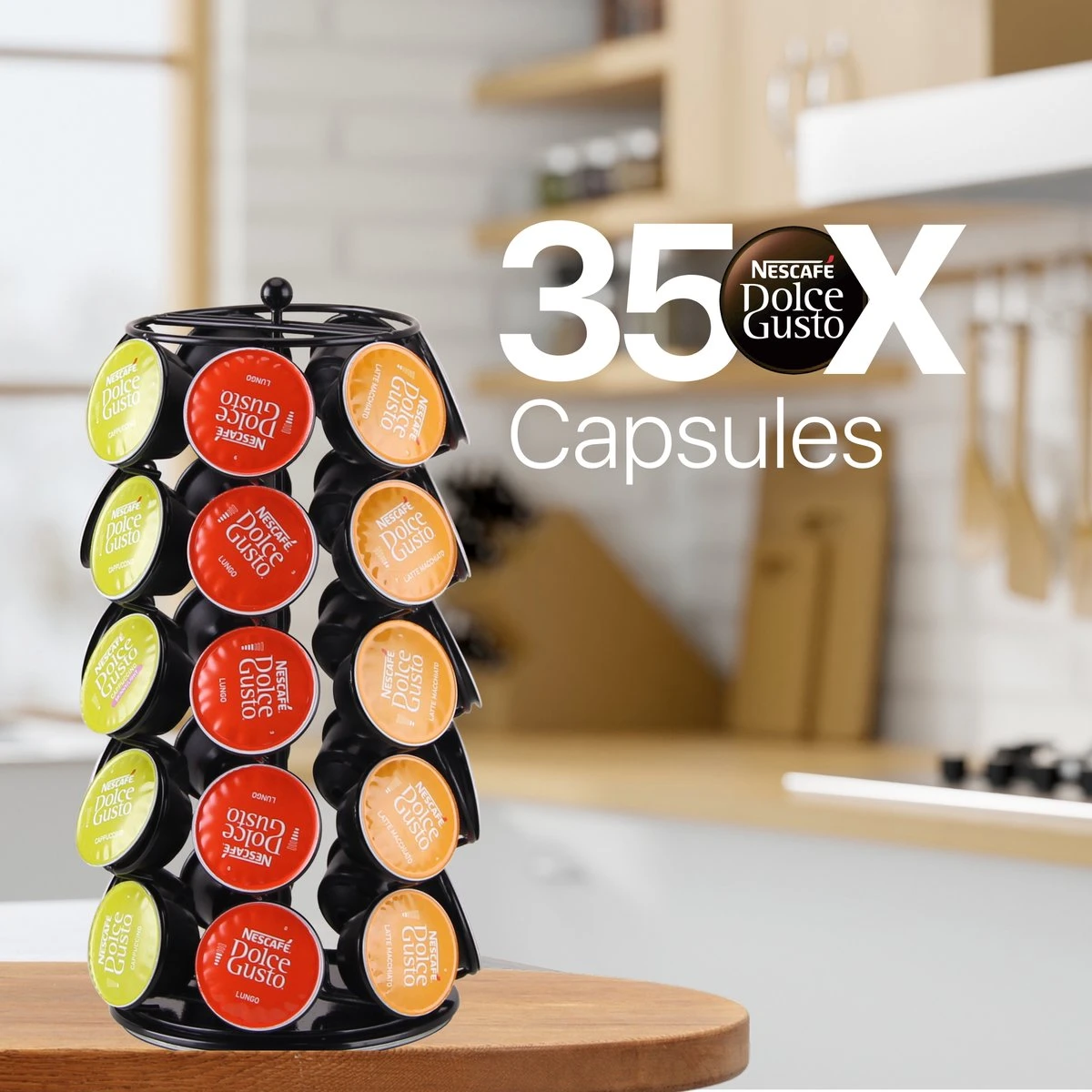 Porte-capsule LaCardia - Porte- Porte-capsules Dolce Gusto - 35 Tasses - Rotatif - Porte-gobelet à Café - Zwart 3 Porte-capsule LaCardia - Porte- Porte-capsules Dolce Gusto - 35 Tasses - Rotatif - Porte-gobelet à Café - Zwart – Image 3