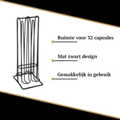 Nespresso Capsule Support Zwart - 32 Capsules - Tasses à Café Holder - Porte - Gobelets Pour Café Capsules -Cuisine Fournitures Magasin 1200x1200 915