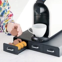Boîte De Rangement Porte-capsules Pour Capsules De Café - 3 Tiroirs Pour Capsules Nespresso, CBTL Et Autres - Boîte à Capsules Pour Machines à Café -Cuisine Fournitures Magasin 1200x1200 918