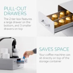 Porte-capsule Navaris Avec 4 Tiroirs - Compatible Avec Nespresso Et Plus - Support Pour Tasses à Café - Organisateur Pour Tasses Et Accessoires - Porte-gobelet Noir 10 Porte-capsule Navaris Avec 4 Tiroirs - Compatible Avec Nespresso Et Plus - Support Pour Tasses à Café - Organisateur Pour Tasses Et Accessoires - Porte-gobelet Noir -Cuisine Fournitures Magasin 1200x1200 923