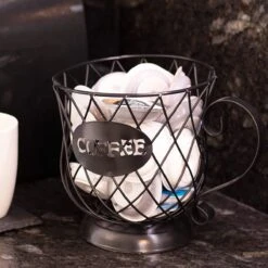 Panier à Capsules De Café, Panier Porte-café, Panier De Rangement Pour Capsules De Café, Panier à Café, Support à Dosettes De Café, Porte-capsules De Café, Pour Stocker Des Capsules De Café Et Des Fruits, Noir -Cuisine Fournitures Magasin 1200x1200 934