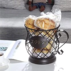 Panier à Capsules De Café, Panier Porte-café, Panier De Rangement Pour Capsules De Café, Panier à Café, Support à Dosettes De Café, Porte-capsules De Café, Pour Stocker Des Capsules De Café Et Des Fruits, Noir -Cuisine Fournitures Magasin 1200x1200 937