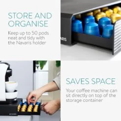 Porte-capsule Expresso Navaris Avec Tiroir - Porte-gobelet à Café Avec Tiroir - Boîte De Opbergbox Adaptée Aux Tasses Nespresso - 50 Tasses à Café - Zwart 10 Porte-capsule Expresso Navaris Avec Tiroir - Porte-gobelet à Café Avec Tiroir - Boîte De Opbergbox Adaptée Aux Tasses Nespresso - 50 Tasses à Café - Zwart -Cuisine Fournitures Magasin 1200x1200 957