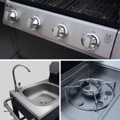 Barbecue à Gaz D Artagnan Cuisine Extérieure 5 Feux, évier, Planche à Découper, Thermomètre - Branchement Gaz G1 2 F15-21 Inclus. 6 Barbecue à Gaz D Artagnan Cuisine Extérieure 5 Feux, évier, Planche à Découper, Thermomètre - Branchement Gaz G1 2 F15-21 Inclus. -Cuisine Fournitures Magasin 1200x1200 96