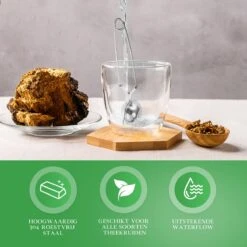 Passoire à Thé Avec Poignée Incluant Lekplaatje - Set De 3 - Boule à Thee Pour Le Thé En Vrac - Boule à Thee -Cuisine Fournitures Magasin 1200x1200 964