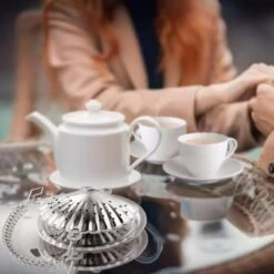 Passoire à Thé En Forme Coquille Y Compris Plaque Goutte à Goutte - Set De 3 Pièces - Oeuf De Thee Pour Le Thé En Vrac - Filtre à Thé Pour Le Thé En Vrac - Boule à Thee -Cuisine Fournitures Magasin 1200x1200 981