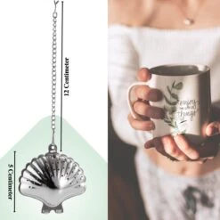 Passoire à Thé En Forme Coquille Y Compris Plaque Goutte à Goutte - Set De 3 Pièces - Oeuf De Thee Pour Le Thé En Vrac - Filtre à Thé Pour Le Thé En Vrac - Boule à Thee -Cuisine Fournitures Magasin 1200x1200 983