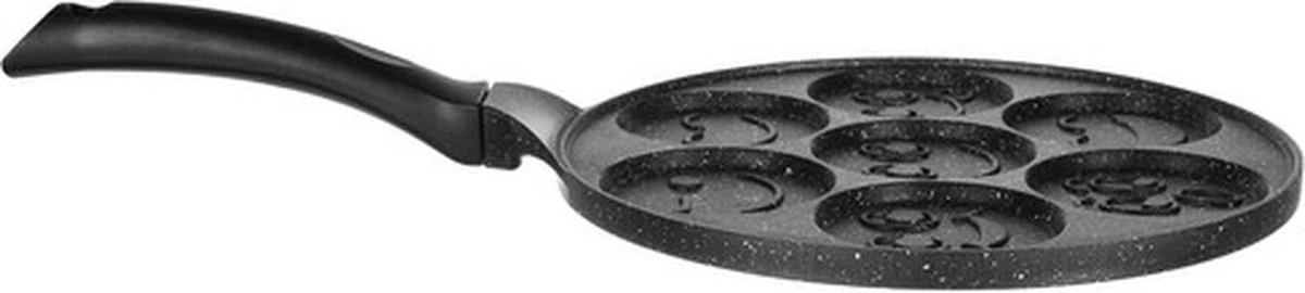 Poêle à Frire Pour La Cuisson De 7 Crêpes Emoji - Poêle à Omelette - Poêle à Crêpes - Avec Revêtement Antiadhésif - 26 Cm - Zwart 1 Poêle à Frire Pour La Cuisson De 7 Crêpes Emoji - Poêle à Omelette - Poêle à Crêpes - Avec Revêtement Antiadhésif - 26 Cm - Zwart