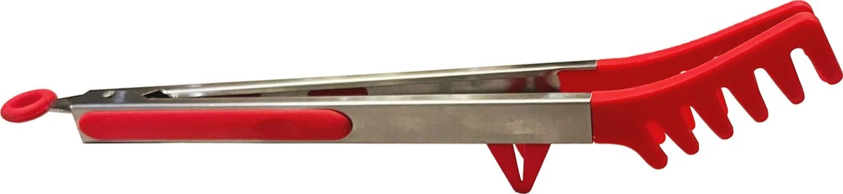 Vdrto - Pince à Viande - Pince De Service - Pince De Cuisine - Pince à Spaghetti - Pince à Pâtes - 30 CM - Inox & Siliconen - Rouge 3 Vdrto - Pince à Viande - Pince De Service - Pince De Cuisine - Pince à Spaghetti - Pince à Pâtes - 30 CM - Inox & Siliconen - Rouge – Image 3