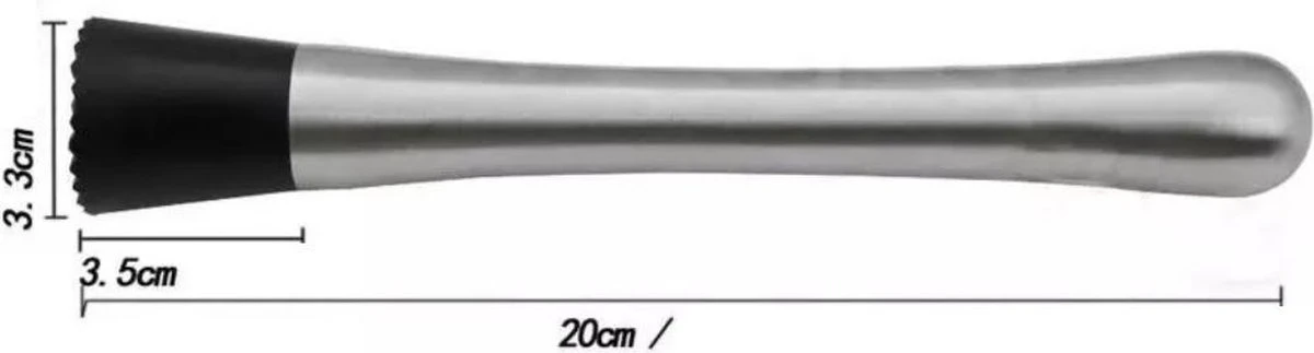 Thuys Cocktail Stamper - Cocktail Stamper - Muddler - Tonic Stamper - Citroen Stamper - Inox - Argent 2 Thuys Cocktail Stamper - Cocktail Stamper - Muddler - Tonic Stamper - Citroen Stamper - Inox - Argent – Image 2