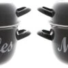 Set De 4 Moules à Moules/pots à Moules émaillé 24 Cm Moules - Cosy And Trendy - Cuisiner Les Moules