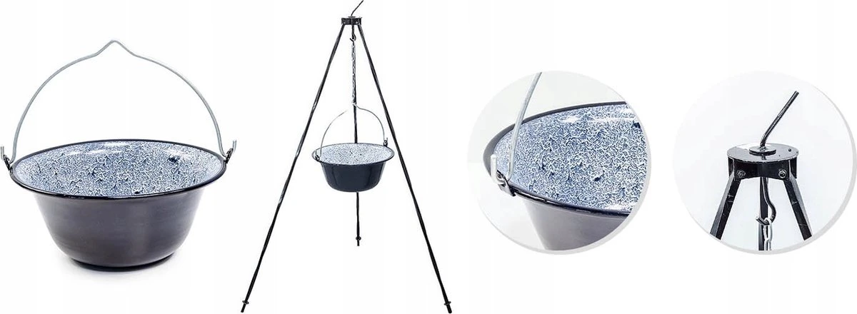 Support De Bouilloire Trépied En Acier Meyerhoff 1,2 M Pour Au-dessus Du Feu De Camp - Parfait Pour Les Bouilloires Hongroises - Avec Chaîne 5 Support De Bouilloire Trépied En Acier Meyerhoff 1,2 M Pour Au-dessus Du Feu De Camp - Parfait Pour Les Bouilloires Hongroises - Avec Chaîne – Image 5