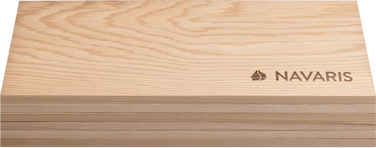 Navaris 6x Bois à Fumer Pour Barbecue - Set De 6 Planches à Fumer En Bois - 35x14 Cm - En Bois De Cèdre 2 Navaris 6x Bois à Fumer Pour Barbecue - Set De 6 Planches à Fumer En Bois - 35x14 Cm - En Bois De Cèdre – Image 2