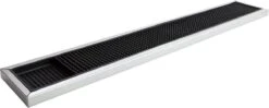Tapis De Barre En Caoutchouc Avec Bord En Acier Inoxydable, 608 Mm X 100 Mm