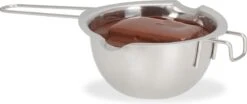 Relaxdays 4 X Melting Pot Acier Inoxydable - Poêle Au Bain Marie - Ø 11 Cm - Argent - Métal - Fondant -Cuisine Fournitures Magasin 1200x504 1