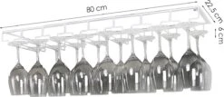Porte-verres à Verres à Vin Suspendus - Wit - 24 Verres - 8 Rangées - Porte-verres à Vin -Cuisine Fournitures Magasin 1200x518 1