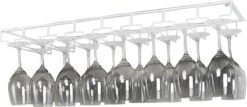 Porte-verres à Verres à Vin Suspendus - Wit - 24 Verres - 8 Rangées - Porte-verres à Vin