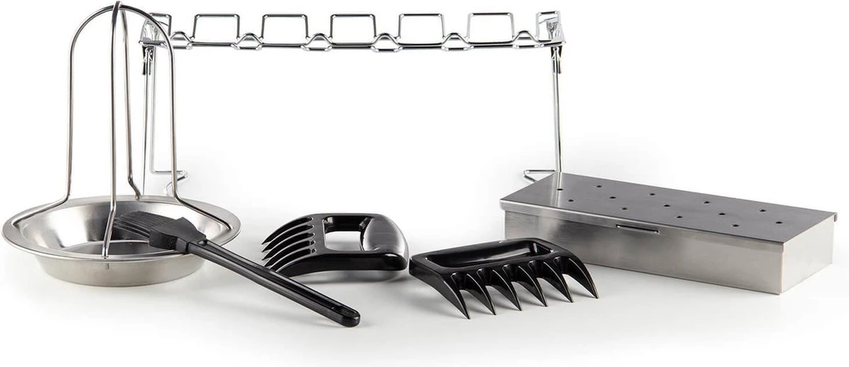 Rosmarino Blacksmith Chicken Wing Rack - Accessoires De BBQ - Outils De Barbecue - Acier Inoxydable - Ailes De Poulet - Pilons - Hotwings 3 Rosmarino Blacksmith Chicken Wing Rack - Accessoires De BBQ - Outils De Barbecue - Acier Inoxydable - Ailes De Poulet - Pilons - Hotwings – Image 3