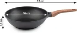 Rosmarino Black Line - Poêle Wok - Ø30cm - 100% Sans PFAS & PFOA - Fonte D'aluminium - Revêtement Minéral Antiadhésif - Poignée Ergonomique - Convient à Tous Feux & Lave-vaisselle 16 Rosmarino Black Line - Poêle Wok - Ø30cm - 100% Sans PFAS & PFOA - Fonte D'aluminium - Revêtement Minéral Antiadhésif - Poignée Ergonomique - Convient à Tous Feux & Lave-vaisselle -Cuisine Fournitures Magasin 1200x525