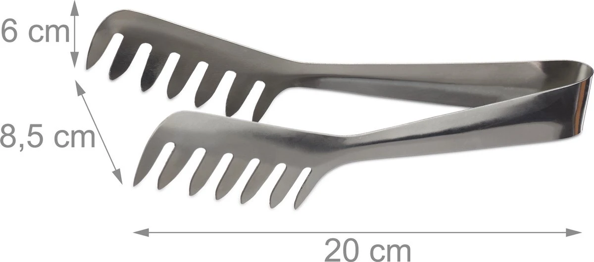 Relaxdays 10x Pinces De Service En Acier Inoxydable - Pinces à Spaghetti - Pinces à Salade - Pinces à Pâtes - Inoxydable 3 Relaxdays 10x Pinces De Service En Acier Inoxydable - Pinces à Spaghetti - Pinces à Salade - Pinces à Pâtes - Inoxydable – Image 3