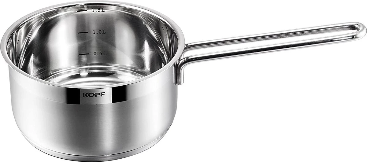 Casserole KOPF Josie, Diamètre 16 Cm, Hauteur 8,5 Cm, 1,5 Litre, Acier Inoxydable 1 Casserole KOPF Josie, Diamètre 16 Cm, Hauteur 8,5 Cm, 1,5 Litre, Acier Inoxydable