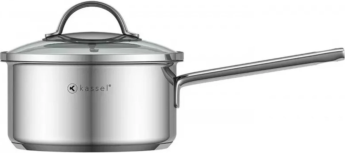 Casserole Luxe Avec Couvercle Trou De Surpression – Inox 18/10 Brossé - Casserole Kassel 16 X 8 Cm / 1,6L – CHROME 1 Casserole Luxe Avec Couvercle Trou De Surpression – Inox 18/10 Brossé - Casserole Kassel 16 X 8 Cm / 1,6L – CHROME