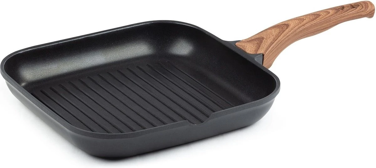 Poêle Grill Rosmarino Black Line 28cm & Poêle Wok 30cm - 100% Sans PFAS & PFOA - Fonte D'aluminium - Revêtement Minéral Antiadhésif - Poignée Ergonomique - Convient à Toutes Les Sources De Chaleur & Lave-vaisselle 7 Poêle Grill Rosmarino Black Line 28cm & Poêle Wok 30cm - 100% Sans PFAS & PFOA - Fonte D'aluminium - Revêtement Minéral Antiadhésif - Poignée Ergonomique - Convient à Toutes Les Sources De Chaleur & Lave-vaisselle – Image 7