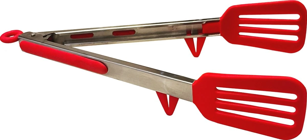Vdrto - Pince à Viande - Pince De Service - Pince De Cuisine - Pince à Spaghetti - Pince à Pâtes - 30 CM - Inox & Siliconen - Rouge 5 Vdrto - Pince à Viande - Pince De Service - Pince De Cuisine - Pince à Spaghetti - Pince à Pâtes - 30 CM - Inox & Siliconen - Rouge – Image 5